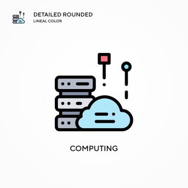 Vektör simgesi hesaplanıyor. Modern vektör illüstrasyon kavramları. Düzenlemesi ve kişiselleştirmesi kolay.