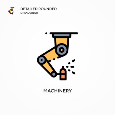 Makine vektör simgesi. Modern vektör illüstrasyon kavramları. Düzenlemesi ve kişiselleştirmesi kolay.
