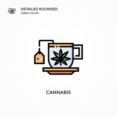 Kenevir vektör simgesi. Modern vektör illüstrasyon kavramları. Düzenlemesi ve kişiselleştirmesi kolay.