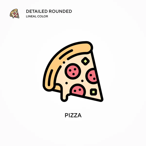 Icono Vector Pizza Conceptos Modernos Ilustración Vectorial Fácil Editar Personalizar — Archivo Imágenes Vectoriales