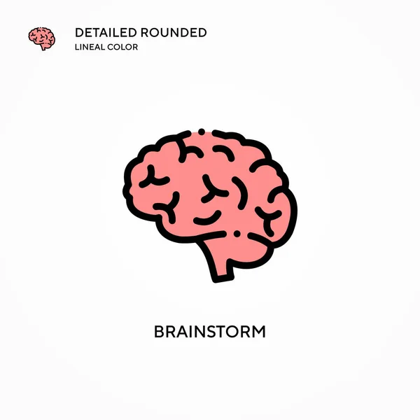 Εικονίδιο Διανύσματος Brainstorm Σύγχρονες Έννοιες Διανυσματικής Απεικόνισης Εύκολο Επεξεργαστείτε Και — Διανυσματικό Αρχείο