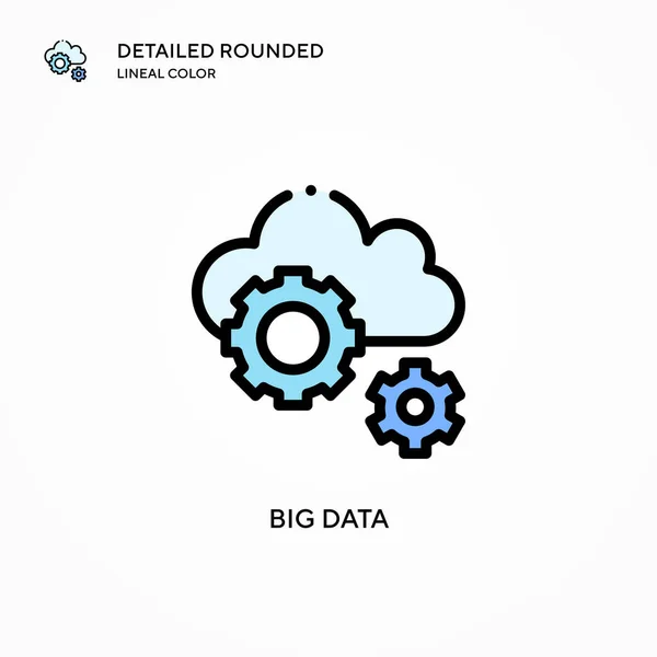 Big Data Vektor Ikon Moderna Vektorillustrationer Lätt Att Redigera Och — Stock vektor