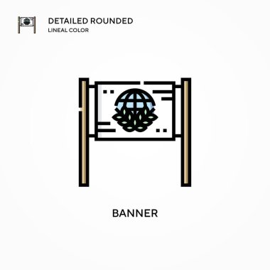 Sancak vektör simgesi. Modern vektör illüstrasyon kavramları. Düzenlemesi ve kişiselleştirmesi kolay.