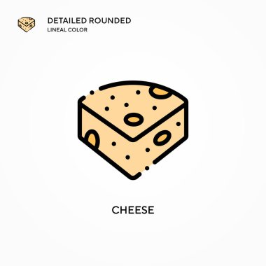 Peynir vektör simgesi. Modern vektör illüstrasyon kavramları. Düzenlemesi ve kişiselleştirmesi kolay.