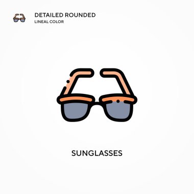 Güneş gözlüğü vektör simgesi. Modern vektör illüstrasyon kavramları. Düzenlemesi ve kişiselleştirmesi kolay.