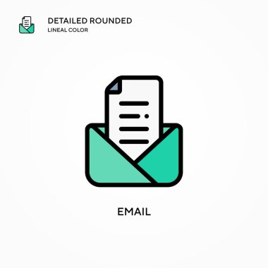 E- posta vektör simgesi. Modern vektör illüstrasyon kavramları. Düzenlemesi ve kişiselleştirmesi kolay.