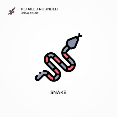 Yılan vektör simgesi. Modern vektör illüstrasyon kavramları. Düzenlemesi ve kişiselleştirmesi kolay.