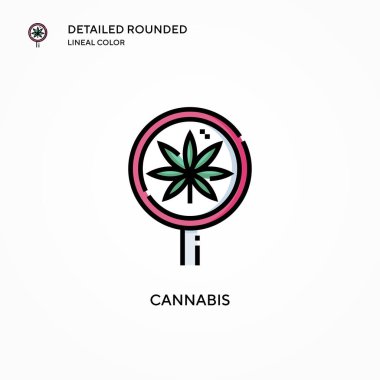 Kenevir vektör simgesi. Modern vektör illüstrasyon kavramları. Düzenlemesi ve kişiselleştirmesi kolay.