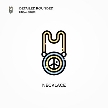 Kolye vektör simgesi. Modern vektör illüstrasyon kavramları. Düzenlemesi ve kişiselleştirmesi kolay.