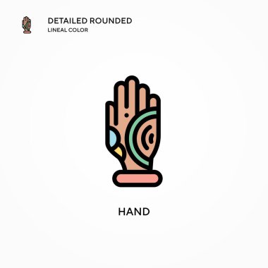 El vektör simgesi. Modern vektör illüstrasyon kavramları. Düzenlemesi ve kişiselleştirmesi kolay.