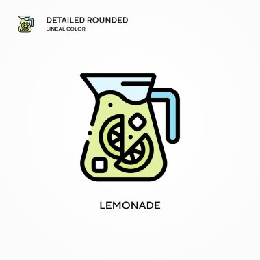 Limonata vektör simgesi. Modern vektör illüstrasyon kavramları. Düzenlemesi ve kişiselleştirmesi kolay.