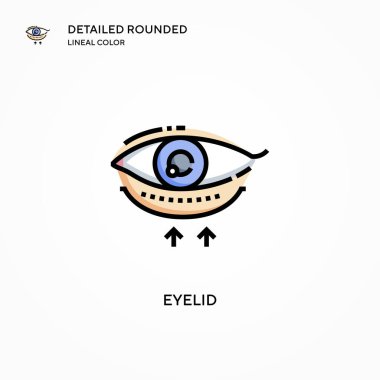 Göz kapağı vektör simgesi. Modern vektör illüstrasyon kavramları. Düzenlemesi ve kişiselleştirmesi kolay.