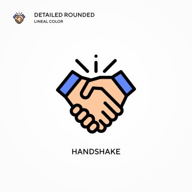 El sıkışma vektör simgesi. Modern vektör illüstrasyon kavramları. Düzenlemesi ve kişiselleştirmesi kolay.