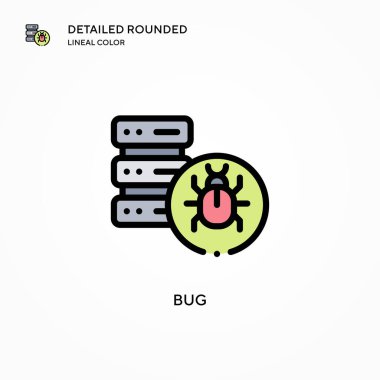 Böcek vektör simgesi. Modern vektör illüstrasyon kavramları. Düzenlemesi ve kişiselleştirmesi kolay.