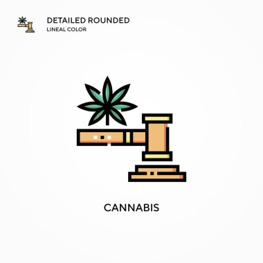 Kenevir vektör simgesi. Modern vektör illüstrasyon kavramları. Düzenlemesi ve kişiselleştirmesi kolay.