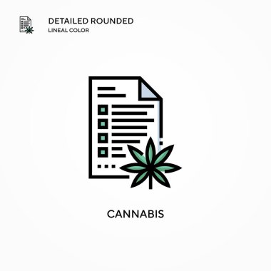 Kenevir vektör simgesi. Modern vektör illüstrasyon kavramları. Düzenlemesi ve kişiselleştirmesi kolay.