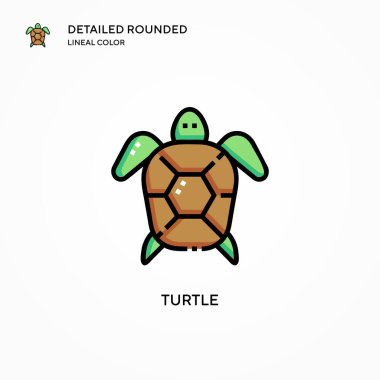 Kaplumbağa vektör simgesi. Modern vektör illüstrasyon kavramları. Düzenlemesi ve kişiselleştirmesi kolay.