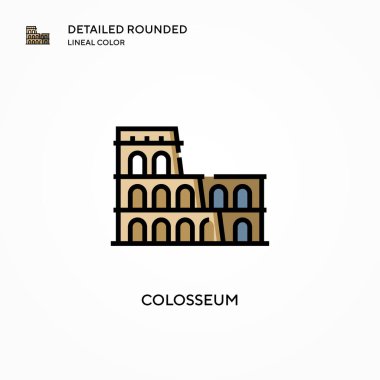 Kolezyum vektör simgesi. Modern vektör illüstrasyon kavramları. Düzenlemesi ve kişiselleştirmesi kolay.