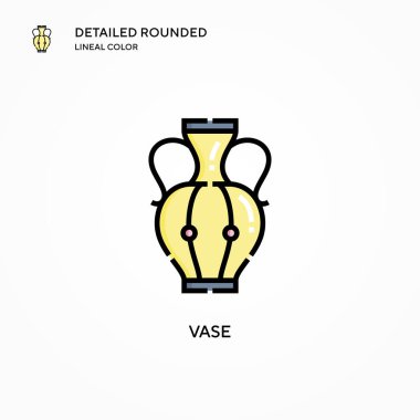 Vazo vektör simgesi. Modern vektör illüstrasyon kavramları. Düzenlemesi ve kişiselleştirmesi kolay.