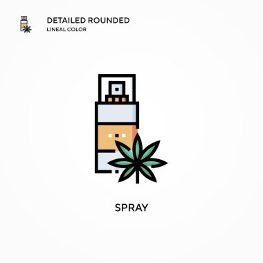 Sprey vektör simgesi. Modern vektör illüstrasyon kavramları. Düzenlemesi ve kişiselleştirmesi kolay.