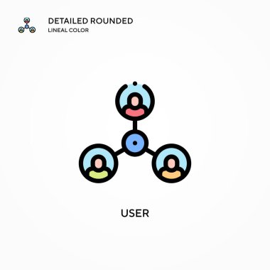 Kullanıcı vektör simgesi. Modern vektör illüstrasyon kavramları. Düzenlemesi ve kişiselleştirmesi kolay.