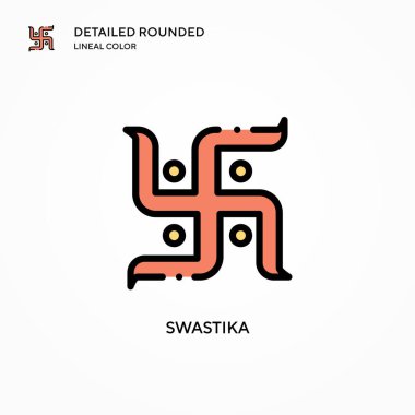 Gamalı haç vektör simgesi. Modern vektör illüstrasyon kavramları. Düzenlemesi ve kişiselleştirmesi kolay.