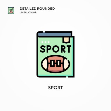 Spor vektör simgesi. Modern vektör illüstrasyon kavramları. Düzenlemesi ve kişiselleştirmesi kolay.