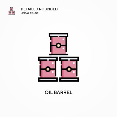 Petrol varili vektör simgesi. Modern vektör illüstrasyon kavramları. Düzenlemesi ve kişiselleştirmesi kolay.
