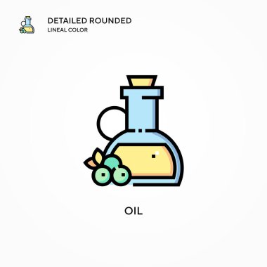 Yağ vektör simgesi. Modern vektör illüstrasyon kavramları. Düzenlemesi ve kişiselleştirmesi kolay.