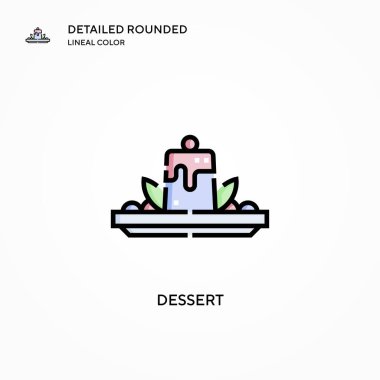 Tatlı vektör simgesi. Modern vektör illüstrasyon kavramları. Düzenlemesi ve kişiselleştirmesi kolay.