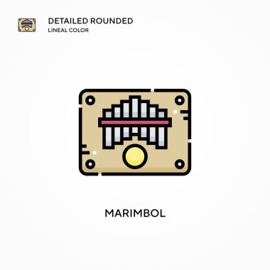 Marimbol vektör simgesi. Modern vektör illüstrasyon kavramları. Düzenlemesi ve kişiselleştirmesi kolay.