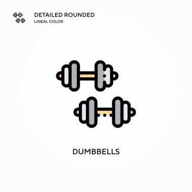 Dambıl vektör simgesi. Modern vektör illüstrasyon kavramları. Düzenlemesi ve kişiselleştirmesi kolay.