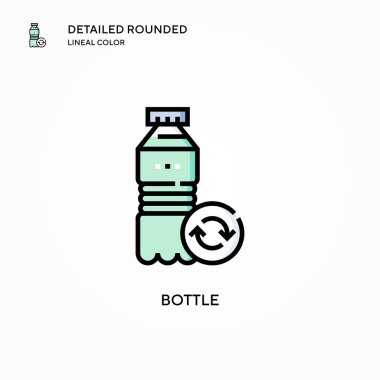Şişe vektör simgesi. Modern vektör illüstrasyon kavramları. Düzenlemesi ve kişiselleştirmesi kolay.