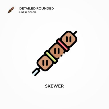 Şiş vektör simgesi. Modern vektör illüstrasyon kavramları. Düzenlemesi ve kişiselleştirmesi kolay.