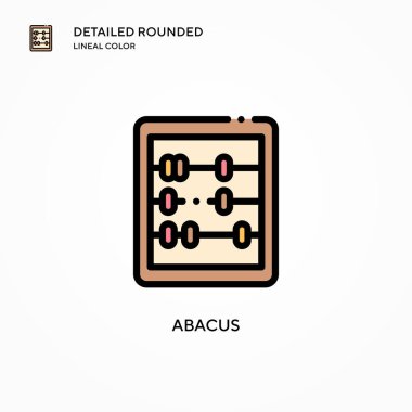 Abaküs vektör simgesi. Modern vektör illüstrasyon kavramları. Düzenlemesi ve kişiselleştirmesi kolay.
