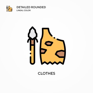 Giysi vektör simgesi. Modern vektör illüstrasyon kavramları. Düzenlemesi ve kişiselleştirmesi kolay.