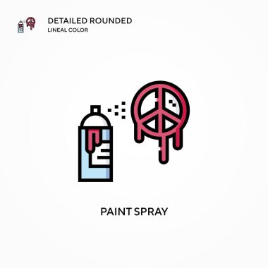 Boya spreyi vektör simgesi. Modern vektör illüstrasyon kavramları. Düzenlemesi ve kişiselleştirmesi kolay.
