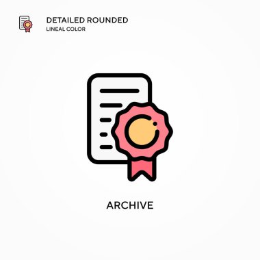 Arşiv vektör simgesi. Modern vektör illüstrasyon kavramları. Düzenlemesi ve kişiselleştirmesi kolay.