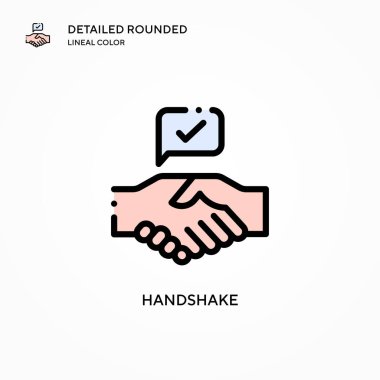 El sıkışma vektör simgesi. Modern vektör illüstrasyon kavramları. Düzenlemesi ve kişiselleştirmesi kolay.