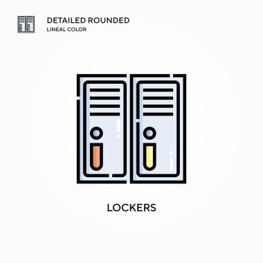 Dolaplar vektör simgesi. Modern vektör illüstrasyon kavramları. Düzenlemesi ve kişiselleştirmesi kolay.