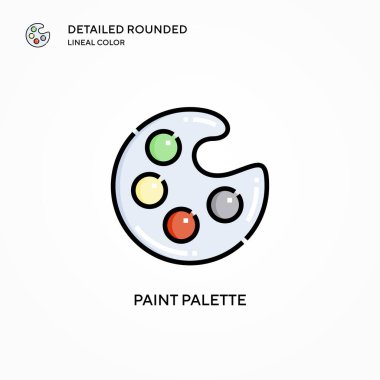 Palet vektör simgesini boya. Modern vektör illüstrasyon kavramları. Düzenlemesi ve kişiselleştirmesi kolay.