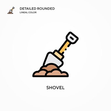 Kürek vektör simgesi. Modern vektör illüstrasyon kavramları. Düzenlemesi ve kişiselleştirmesi kolay.