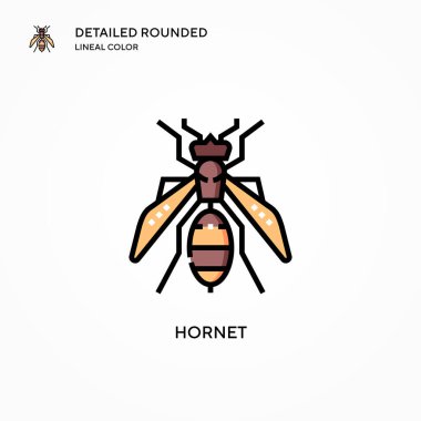 Yaban arısı vektör simgesi. Modern vektör illüstrasyon kavramları. Düzenlemesi ve kişiselleştirmesi kolay.