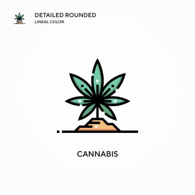 Kenevir vektör simgesi. Modern vektör illüstrasyon kavramları. Düzenlemesi ve kişiselleştirmesi kolay.
