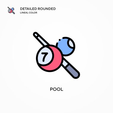 Havuz vektör simgesi. Modern vektör illüstrasyon kavramları. Düzenlemesi ve kişiselleştirmesi kolay.