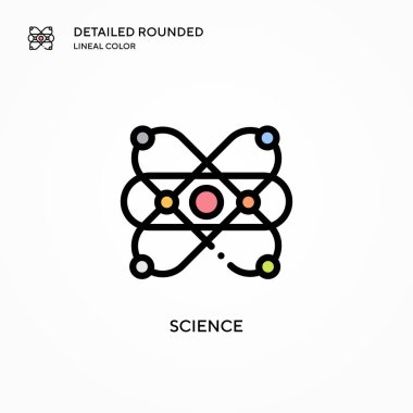 Bilim vektör simgesi. Modern vektör illüstrasyon kavramları. Düzenlemesi ve kişiselleştirmesi kolay.