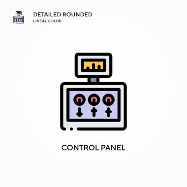 Kontrol paneli vektör simgesi. Modern vektör illüstrasyon kavramları. Düzenlemesi ve kişiselleştirmesi kolay.