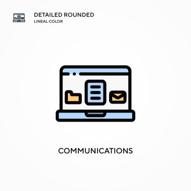 İletişim vektör simgesi. Modern vektör illüstrasyon kavramları. Düzenlemesi ve kişiselleştirmesi kolay.