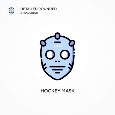 Hokey maskesi vektör simgesi. Modern vektör illüstrasyon kavramları. Düzenlemesi ve kişiselleştirmesi kolay.