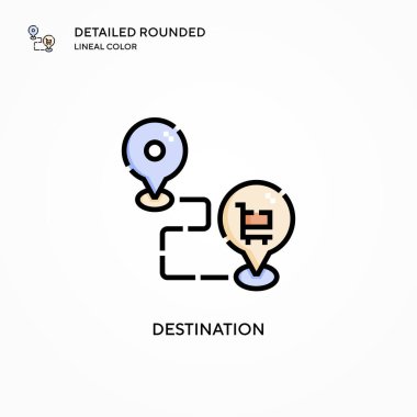 Hedef vektör simgesi. Modern vektör illüstrasyon kavramları. Düzenlemesi ve kişiselleştirmesi kolay.